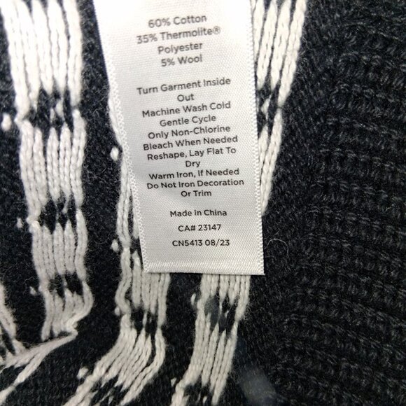 T by Talbots Cotton Blend Snap Mock Neck Heavyweight Sweater NWT Sz PXL - Picture 8 of 9